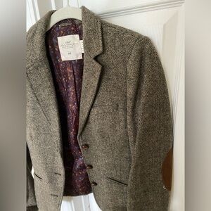 H&M herringbone blazer with elbow patches